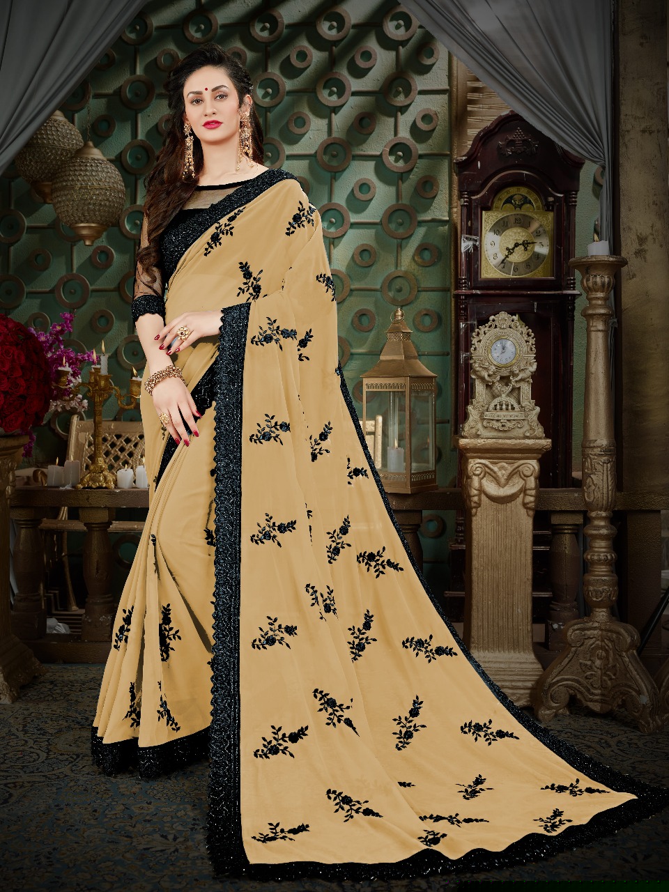 Roohi Colours By Sutram 1001 To 1009 Series Beautiful Stylish Fancy Colorful Traditional Wear Collection Party Wear & Occasional Wear Georgette Sarees At Wholesale Price