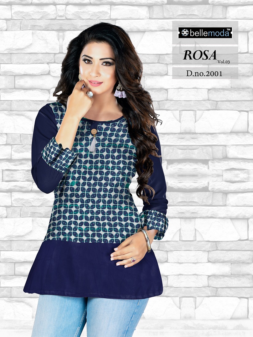 Rosa Vol-3 By Bellemoda 2001 To 2010 Series Beautiful Stylish Fancy Colorful Casual Wear & Ethnic Wear & Ready To Wear Heavy Slub & Rayon Kurtis At Wholesale Price