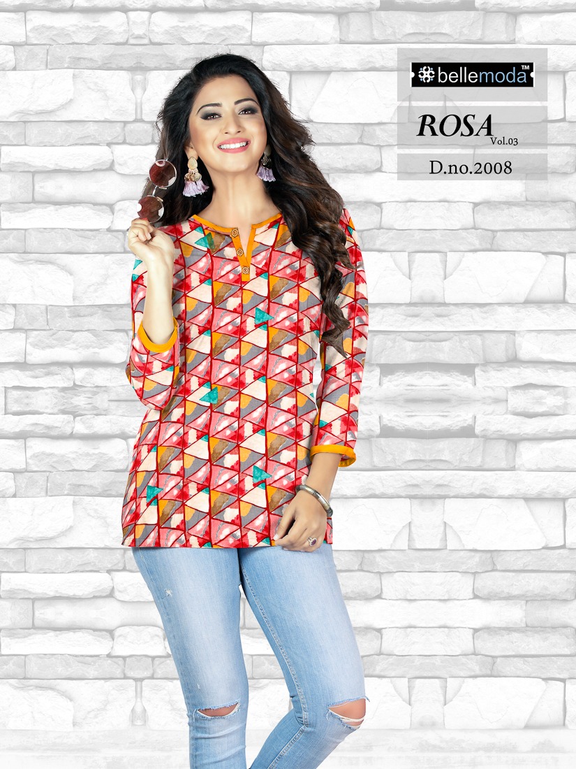 Rosa Vol-3 By Bellemoda 2001 To 2010 Series Beautiful Stylish Fancy Colorful Casual Wear & Ethnic Wear & Ready To Wear Heavy Slub & Rayon Kurtis At Wholesale Price