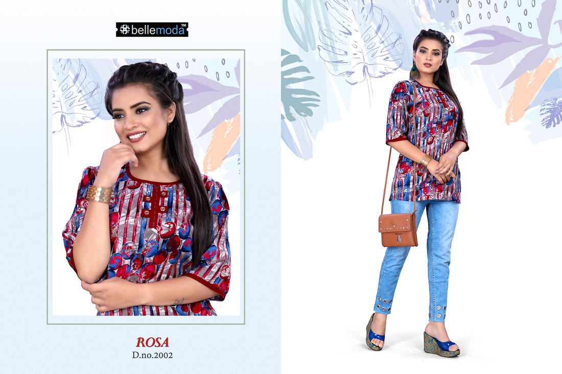 Rosa Vol-4 By Bellemoda 2001 To 2010 Series Beautiful Stylish Fancy Colorful Casual Wear & Ethnic Wear & Ready To Wear Heavy Rayon Kurtis At Wholesale Price