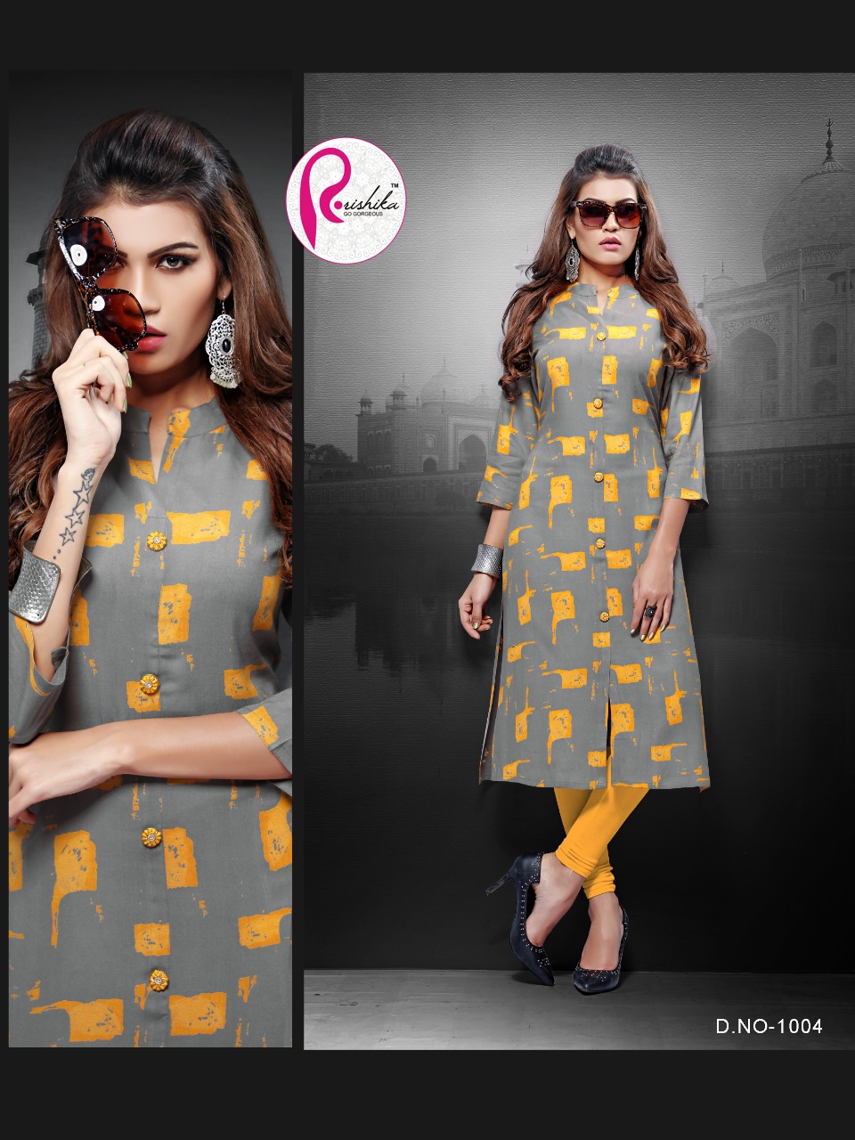 Rose Vol-2 By Rishika 1001 To 1008 Series Stylish Fancy Colorful Collection Casual Wear & Ethnic Wear Rayon Printed Kurtis At Wholesale Price