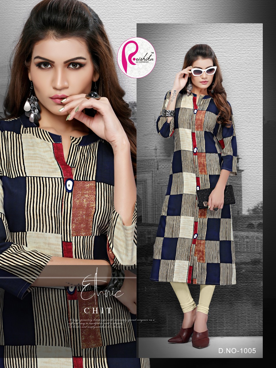 Rose Vol-2 By Rishika 1001 To 1008 Series Stylish Fancy Colorful Collection Casual Wear & Ethnic Wear Rayon Printed Kurtis At Wholesale Price