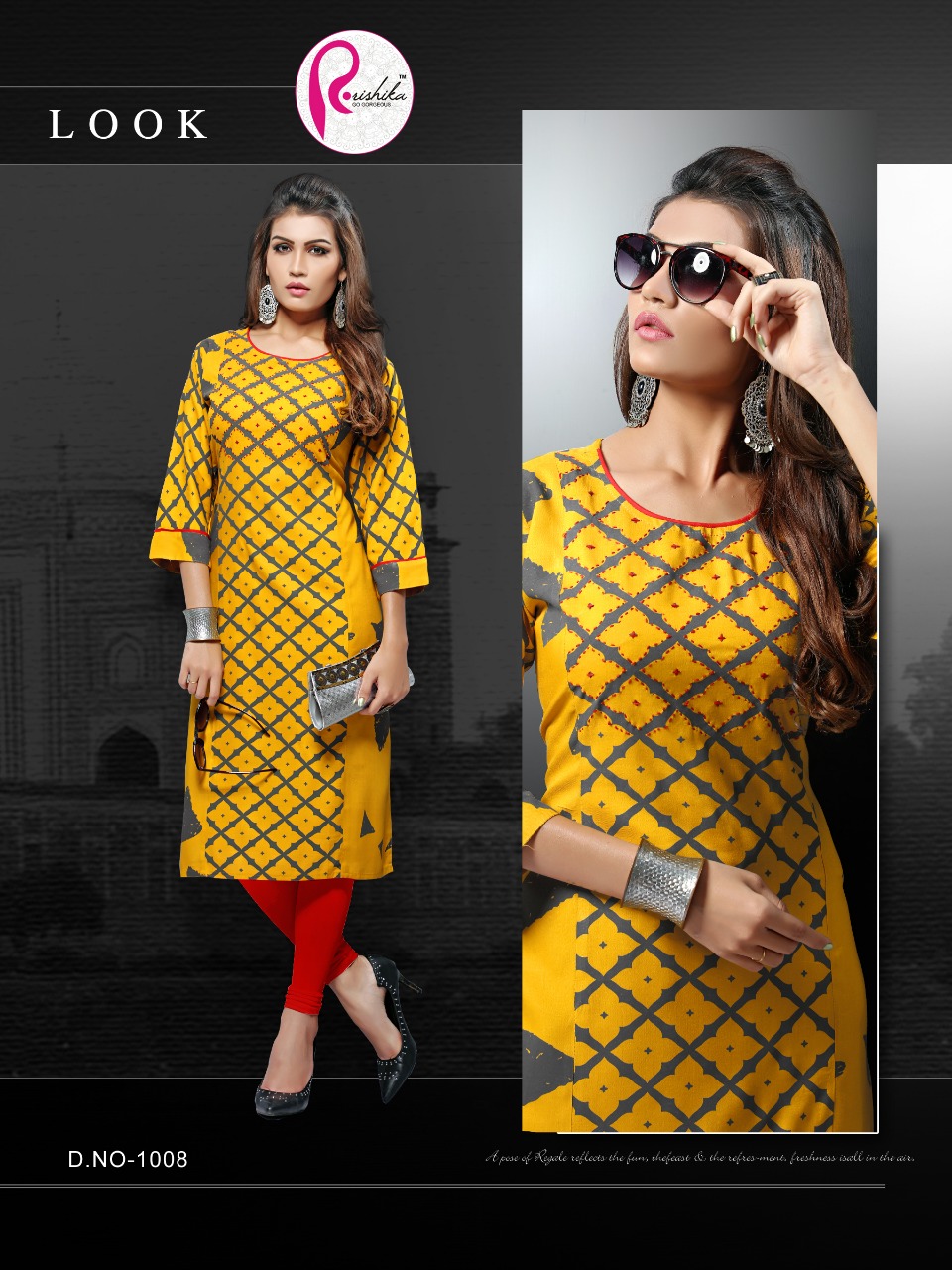 Rose Vol-2 By Rishika 1001 To 1008 Series Stylish Fancy Colorful Collection Casual Wear & Ethnic Wear Rayon Printed Kurtis At Wholesale Price