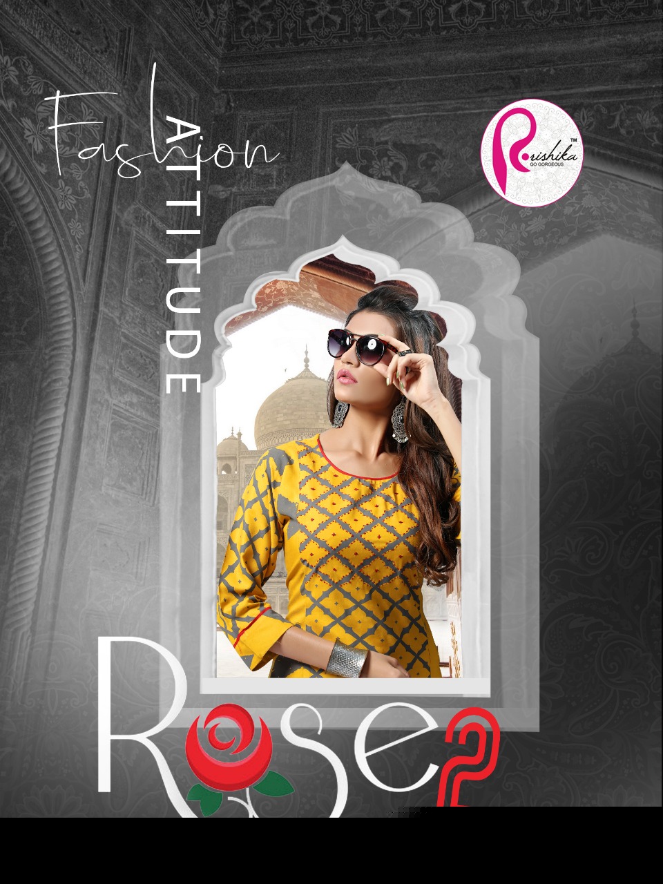 Rose Vol-2 By Rishika 1001 To 1008 Series Stylish Fancy Colorful Collection Casual Wear & Ethnic Wear Rayon Printed Kurtis At Wholesale Price