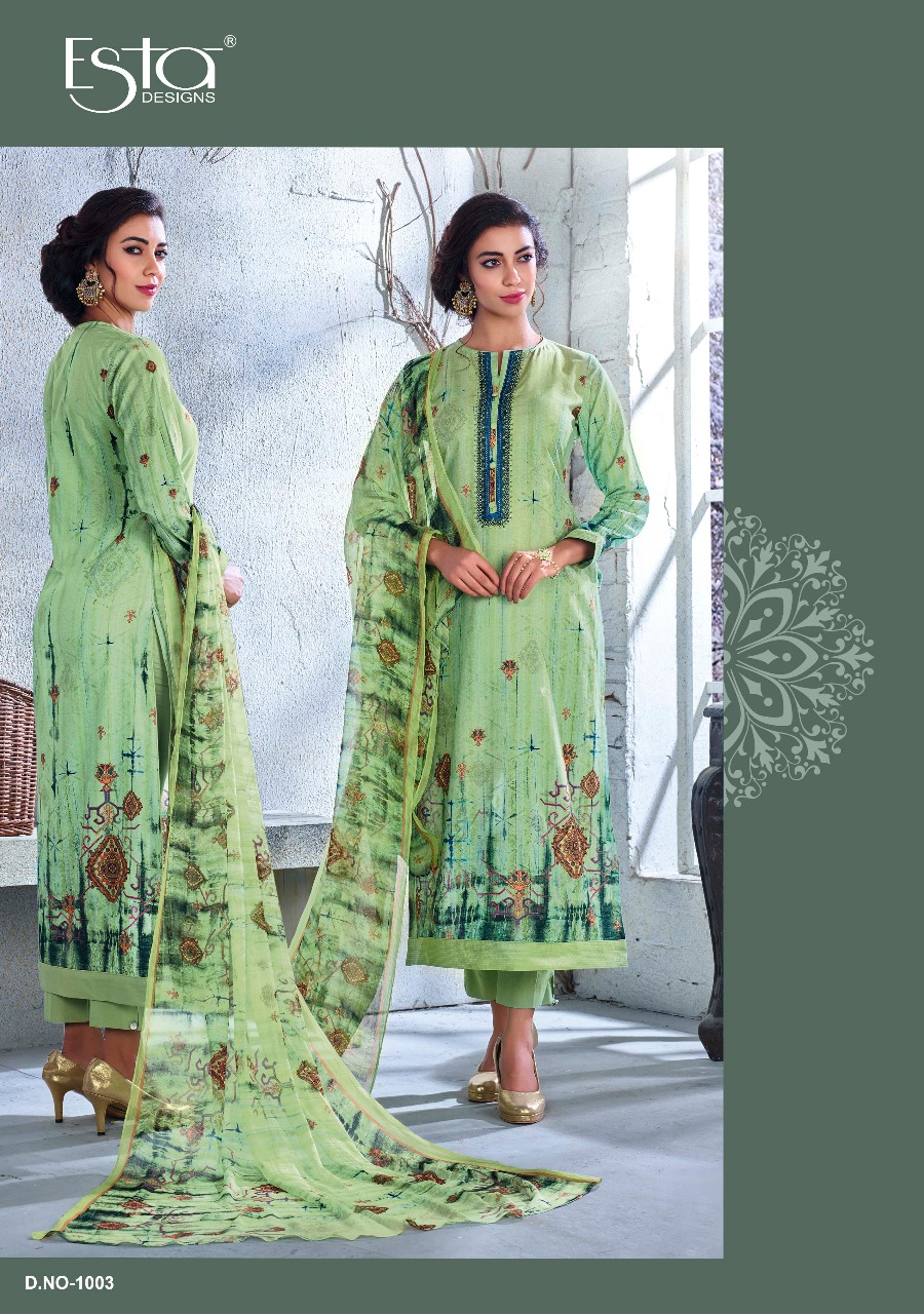 Rose By Esta Design 1001 To 1012 Series Suits Beautiful Stylish Fancy Colorful Designer Party Wear & Ethnic Wear Cotton Cambric Printed With Embroidery Dresses At Wholesale Price