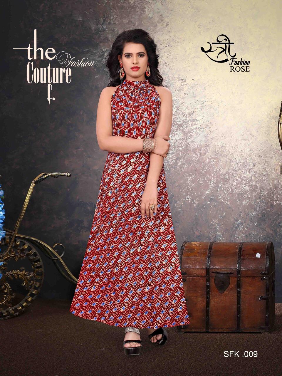Rose By Stree Fashion Designer Beautiful Stylish Colorful Fancy Ready To Wear & Casual Wear & Ethnic Wear Twil Rayon Printed Kurtis At Wholesale Price