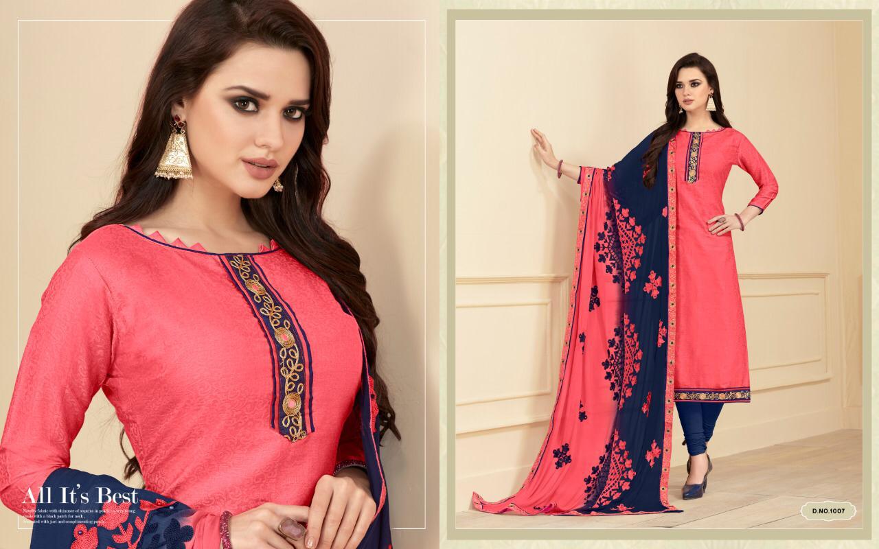 Royal By Amrut Varsha Creation 1001 To 1012 Series Beautiful Collection Suits Stylish Fancy Colorful Casual Wear & Ethnic Wear Cotton Satin Jacquard Dresses At Wholesale Price