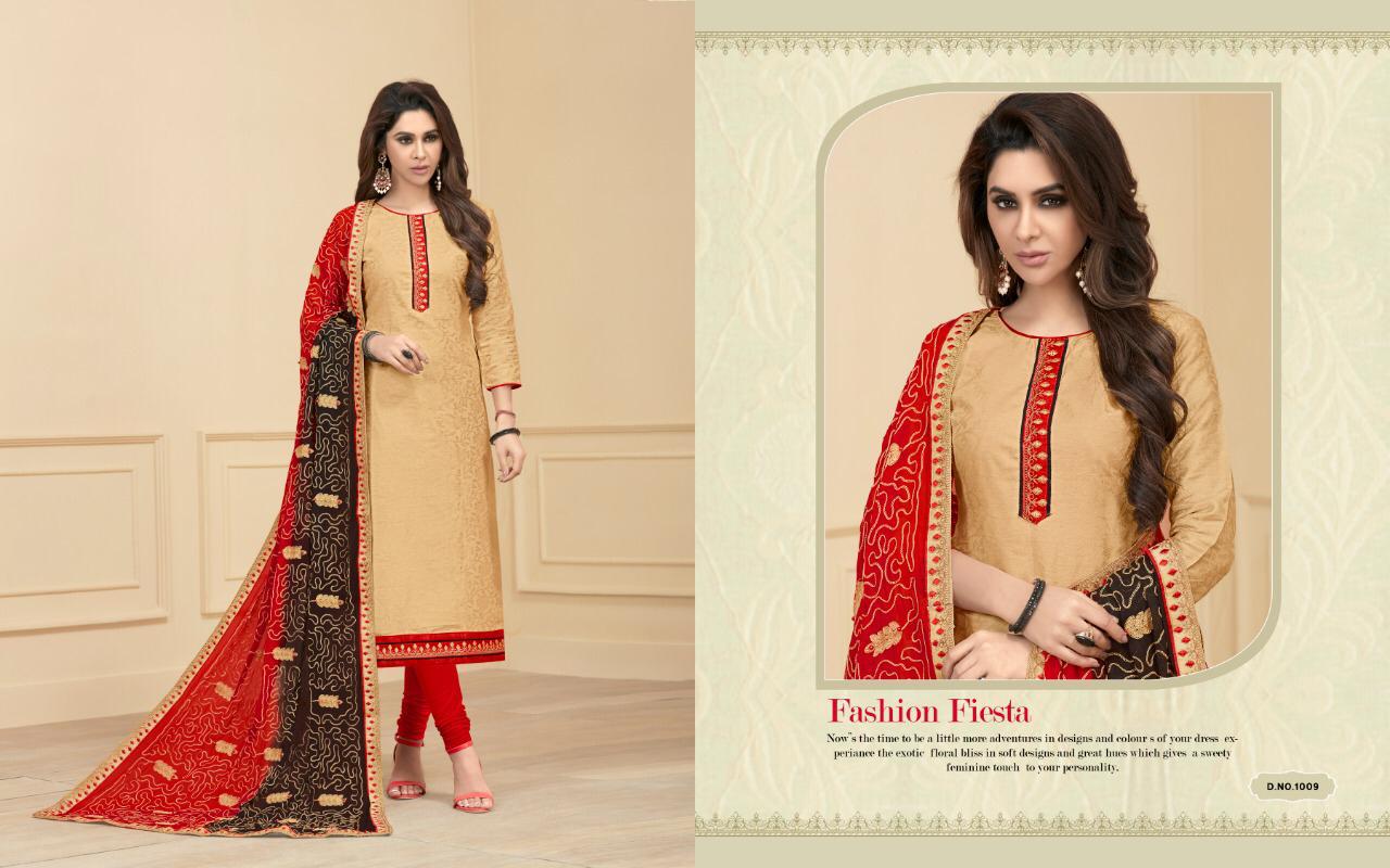 Royal By Amrut Varsha Creation 1001 To 1012 Series Beautiful Collection Suits Stylish Fancy Colorful Casual Wear & Ethnic Wear Cotton Satin Jacquard Dresses At Wholesale Price