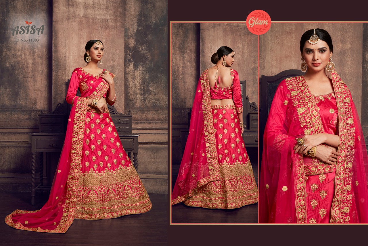 Royal By Asisa 11001 To 11007 Series Designer Beautiful Wedding Collection Occasional Wear & Party Wear Satin Lehengas At Wholesale Price