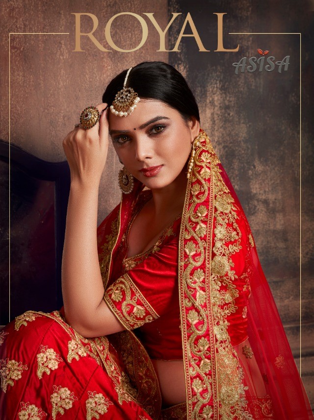 Royal By Asisa 11001 To 11007 Series Designer Beautiful Wedding Collection Occasional Wear & Party Wear Satin Lehengas At Wholesale Price
