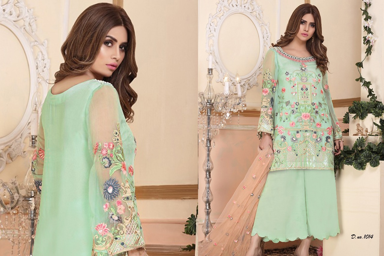 Royal Lady By Kalyan Prints 1013 To 1017 Series Designer Pakistani Suits Beautiful Stylish Fancy Colorful Party Wear & Ethnic Wear Faux Georgette Embroidered Dresses At Wholesale Price