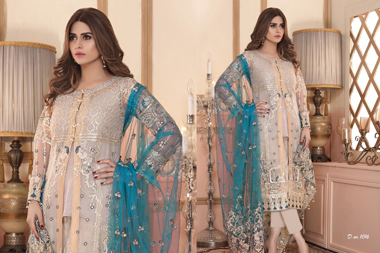 Royal Lady By Kalyan Prints 1013 To 1017 Series Designer Pakistani Suits Beautiful Stylish Fancy Colorful Party Wear & Ethnic Wear Faux Georgette Embroidered Dresses At Wholesale Price
