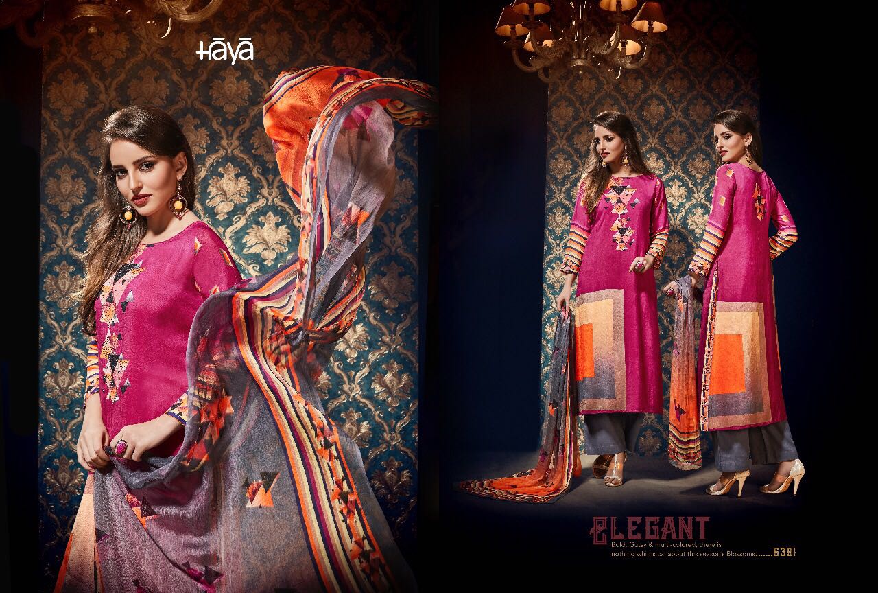 Royal Touch By Haya 6391 To 6399 Series Beautiful Pakistani Suits Collection Colorful Stylish Fancy Colorful Party Wear & Ethnic Wear Hybutia Silk Printed Dresses At Wholesale Price