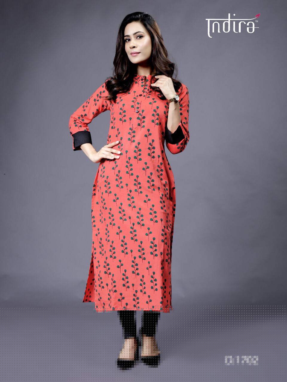 Rozana Vol-2 By Indira 1701 To 1706 Series Beautiful Colorful Stylish Fancy Casual Wear & Ethnic Wear & Ready To Wear Jaipuri Block Printed Cotton Slub And Cotton Flex Printed Kurtis At Wholesale Price