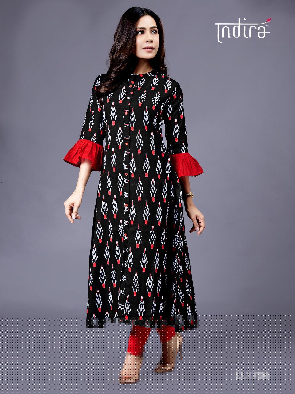 Rozana Vol-2 By Indira 1701 To 1706 Series Beautiful Colorful Stylish Fancy Casual Wear & Ethnic Wear & Ready To Wear Jaipuri Block Printed Cotton Slub And Cotton Flex Printed Kurtis At Wholesale Price