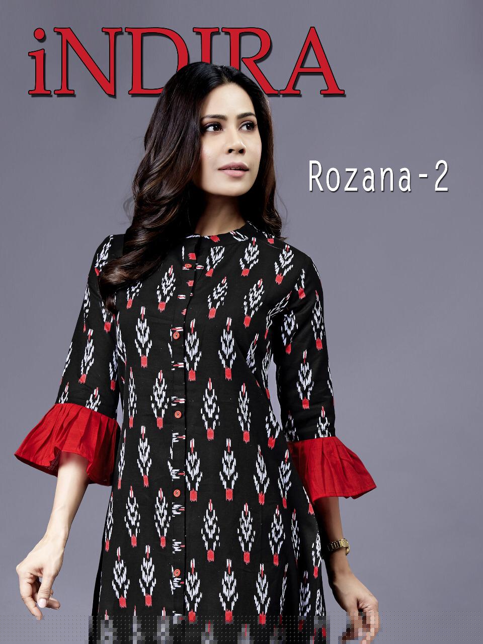 Rozana Vol-2 By Indira 1701 To 1706 Series Beautiful Colorful Stylish Fancy Casual Wear & Ethnic Wear & Ready To Wear Jaipuri Block Printed Cotton Slub And Cotton Flex Printed Kurtis At Wholesale Price