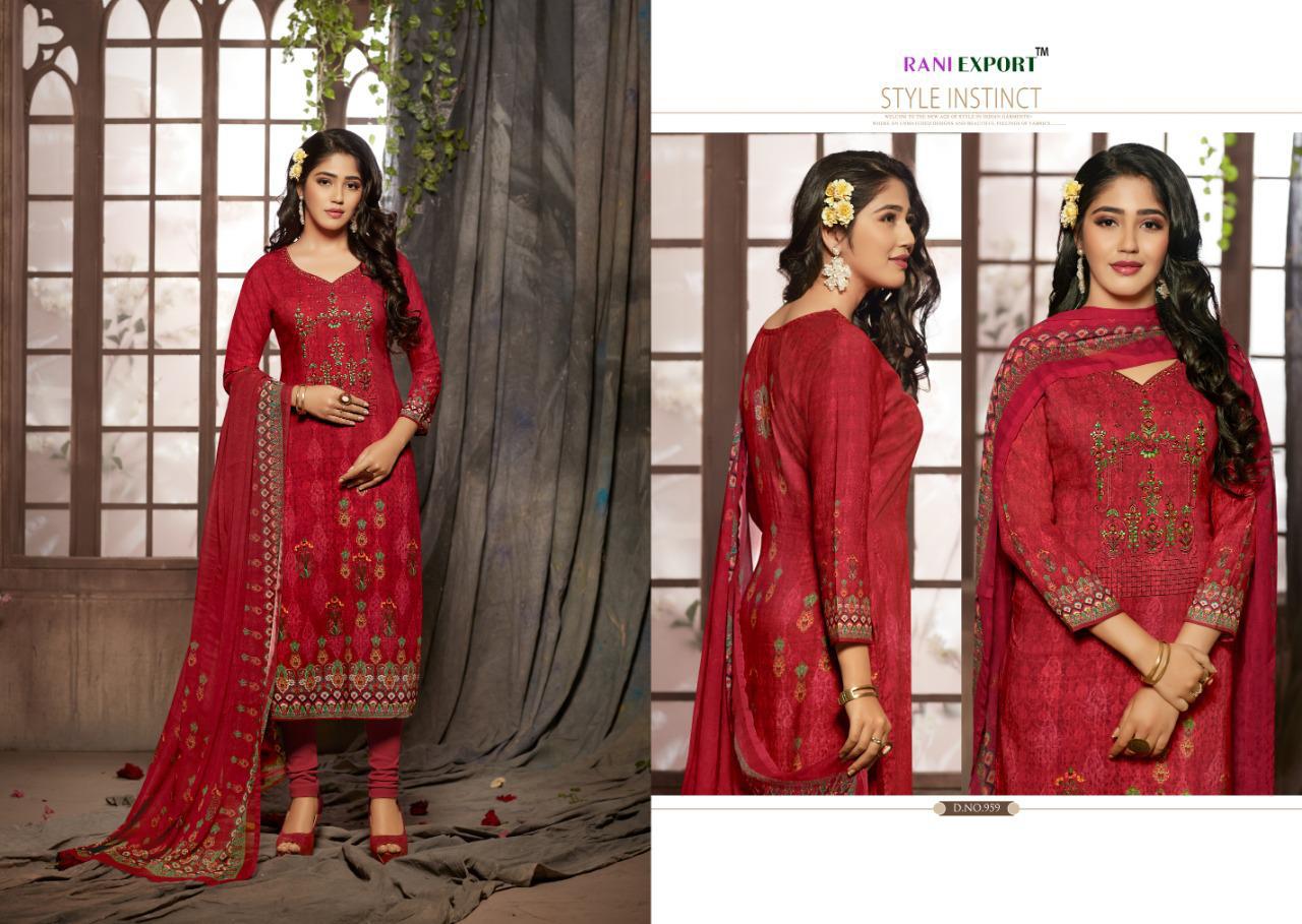 Rozy By Rani Exports 959 To 966 Series Indian Traditional Wear Collection Beautiful Stylish Fancy Colorful Party Wear & Occasional Wear Pure Jam Cotton Digital Printed Dresses At Wholesale Price