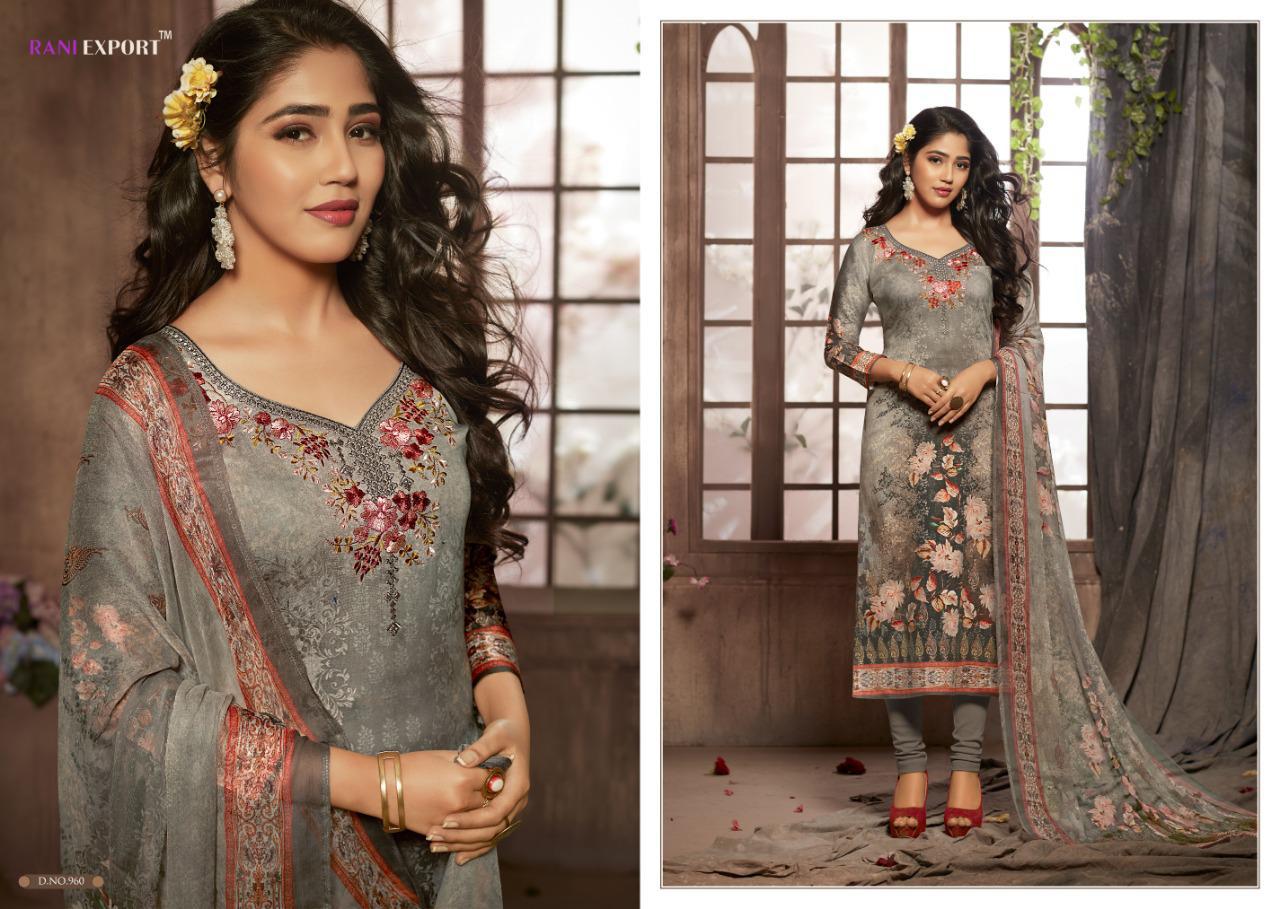 Rozy By Rani Exports 959 To 966 Series Indian Traditional Wear Collection Beautiful Stylish Fancy Colorful Party Wear & Occasional Wear Pure Jam Cotton Digital Printed Dresses At Wholesale Price