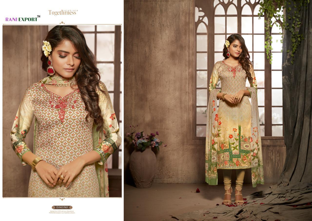 Rozy By Rani Exports 959 To 966 Series Indian Traditional Wear Collection Beautiful Stylish Fancy Colorful Party Wear & Occasional Wear Pure Jam Cotton Digital Printed Dresses At Wholesale Price