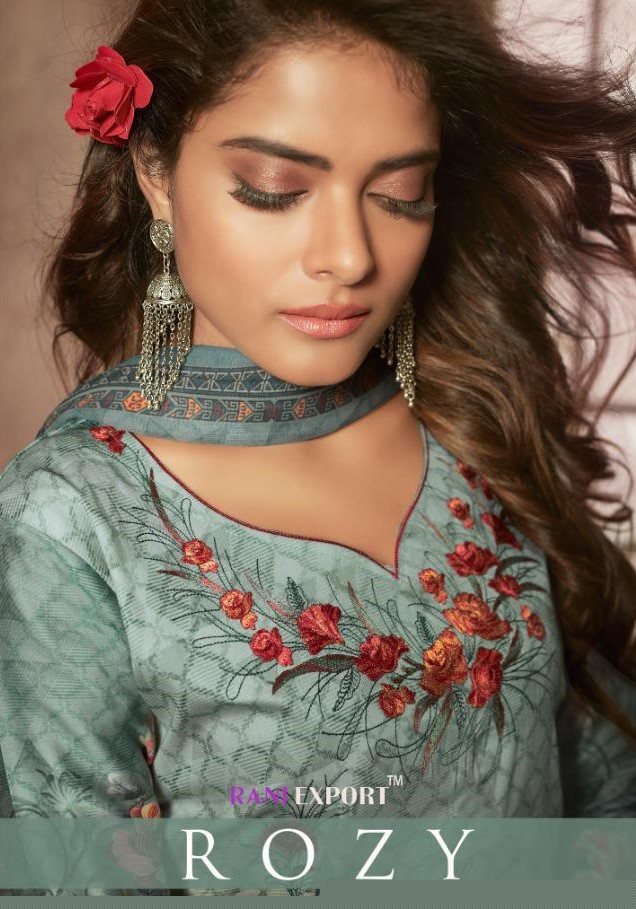 Rozy By Rani Exports 959 To 966 Series Indian Traditional Wear Collection Beautiful Stylish Fancy Colorful Party Wear & Occasional Wear Pure Jam Cotton Digital Printed Dresses At Wholesale Price