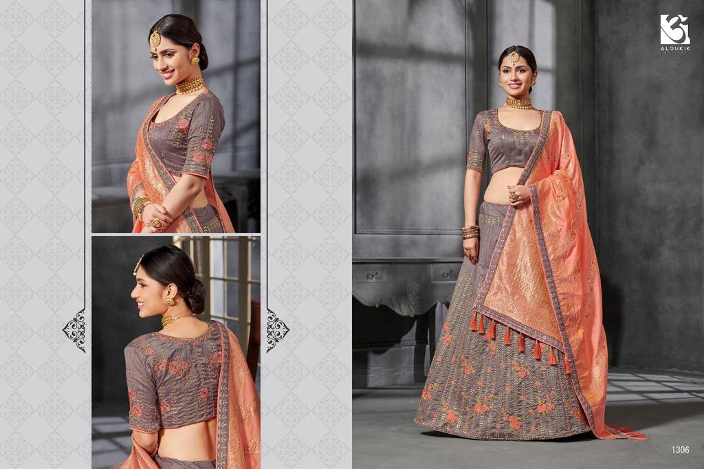 Ruaab Vol-2 By Aloukik 1301 To 1307 Series Bridal Wear Collection Beautiful Stylish Colorful Fancy Party Wear & Occasional Wear Pure Silk Lehengas At Wholesale Price