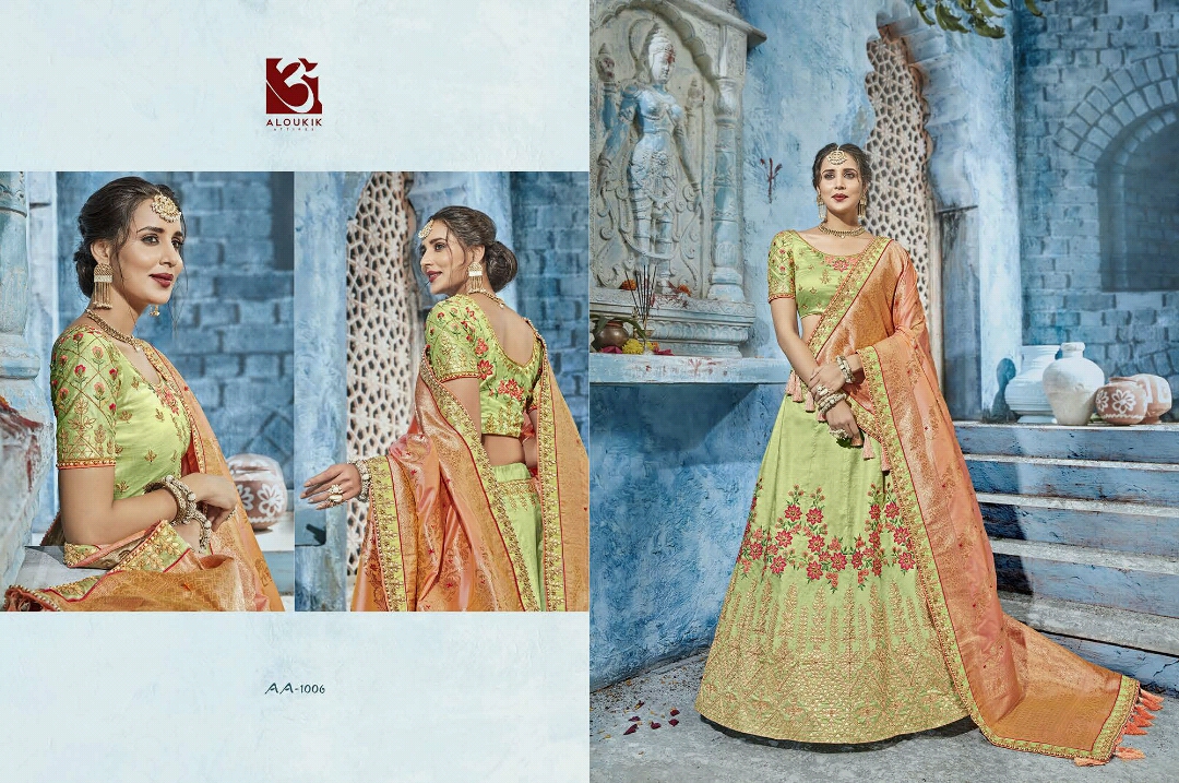 Ruaab By Aloukik 1001 To 1012 Series Bridal Wear Collection Beautiful Stylish Colorful Fancy Party Wear & Occasional Wear Pure Silk Lehengas At Wholesale Price