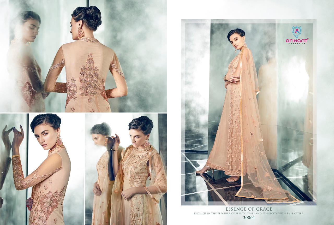 Rubby By Arihant Designer 30001 To 30005 Series Designer Wedding Collection Beautiful Stylish Fancy Colorful Party Wear & Occasional Wear Heavy Dull Mono Net Dresses At Wholesale Price