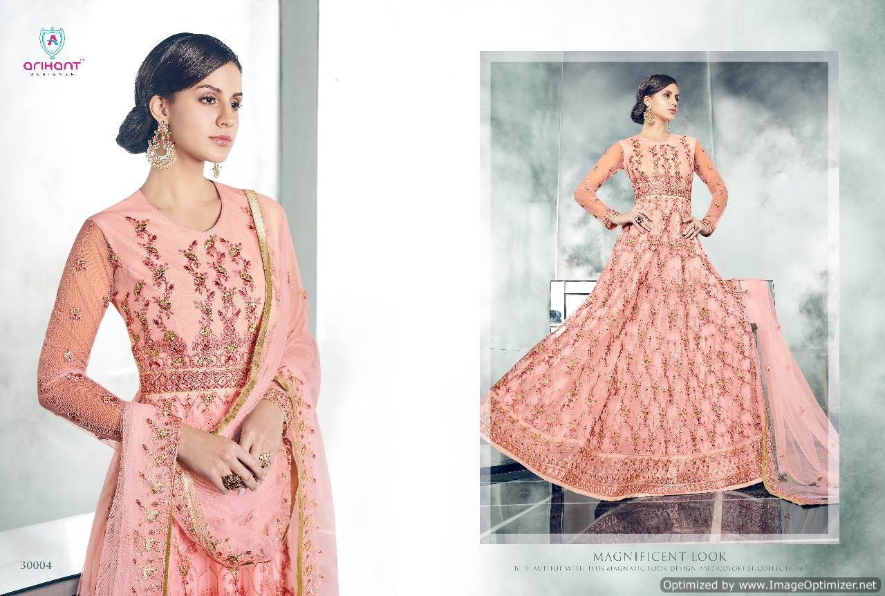 Rubby By Arihant Designer 30001 To 30005 Series Designer Wedding Collection Beautiful Stylish Fancy Colorful Party Wear & Occasional Wear Heavy Dull Mono Net Dresses At Wholesale Price