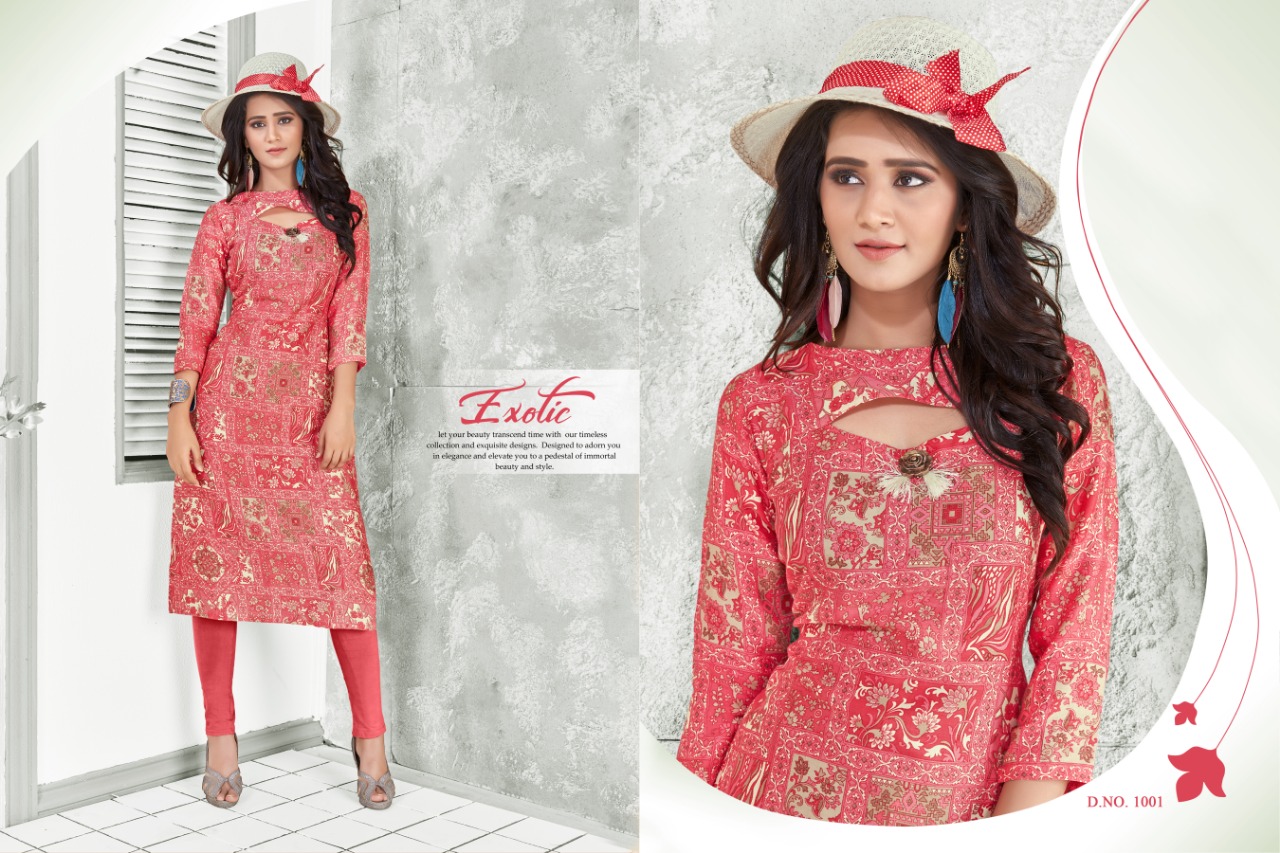 Rubeena By Assian Arts 1001 To 1012 Series Stylish Fancy Beautiful Colorful Casual Wear & Ethnic Wear Satin Printed Kurtis With Belt At Wholesale Price