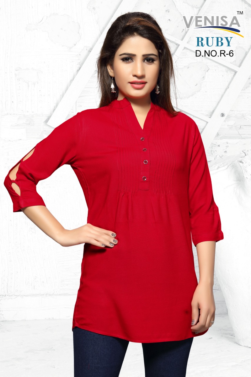 Ruby By Avisha 01 To 06 Series Beautiful Stylish Colorful Fancy Party Wear & Ethnic Wear & Ready To Wear Rayon Printed Kurtis At Wholesale Price
