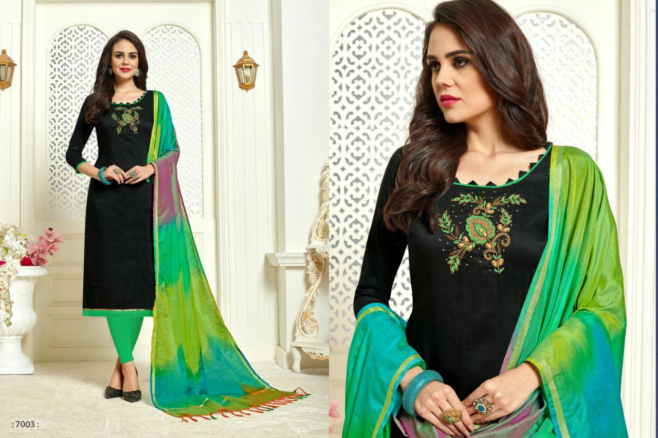 Rudrx Vol-7 By Ravi Creation 7001 To 7012 Series Designer Suits Collection Beautiful Stylish Fancy Colorful Party Wear & Occasional Wear South Cotton Silk Dresses At Wholesale Price