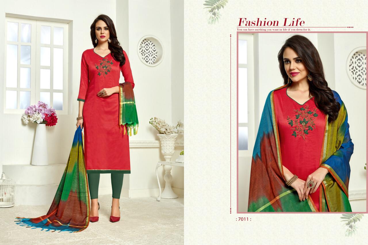 Rudrx Vol-7 By Ravi Creation 7001 To 7012 Series Designer Suits Collection Beautiful Stylish Fancy Colorful Party Wear & Occasional Wear South Cotton Silk Dresses At Wholesale Price