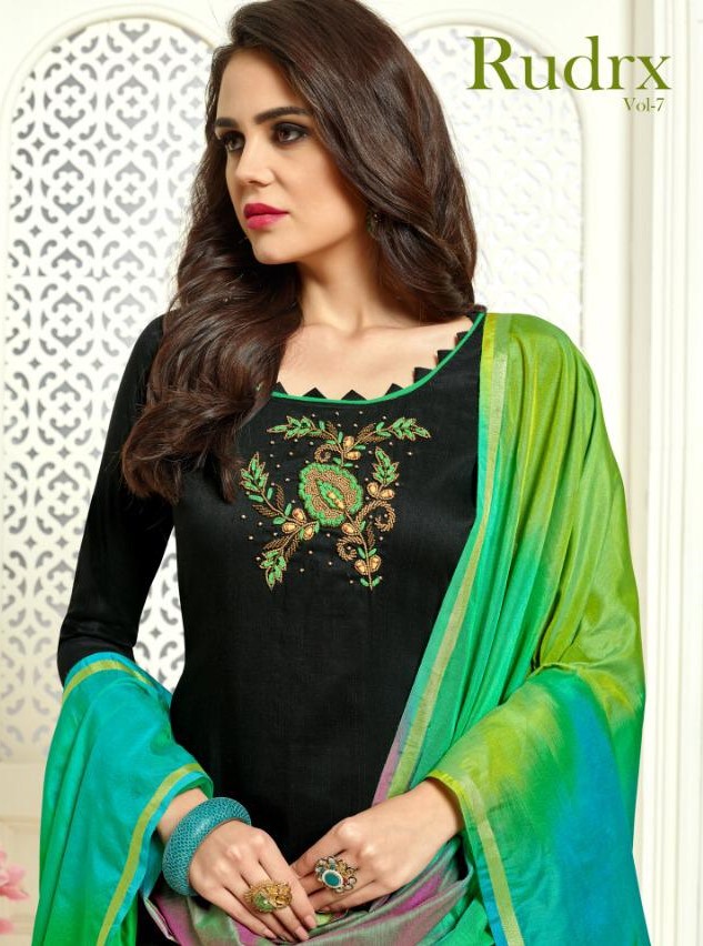 Rudrx Vol-7 By Ravi Creation 7001 To 7012 Series Designer Suits Collection Beautiful Stylish Fancy Colorful Party Wear & Occasional Wear South Cotton Silk Dresses At Wholesale Price