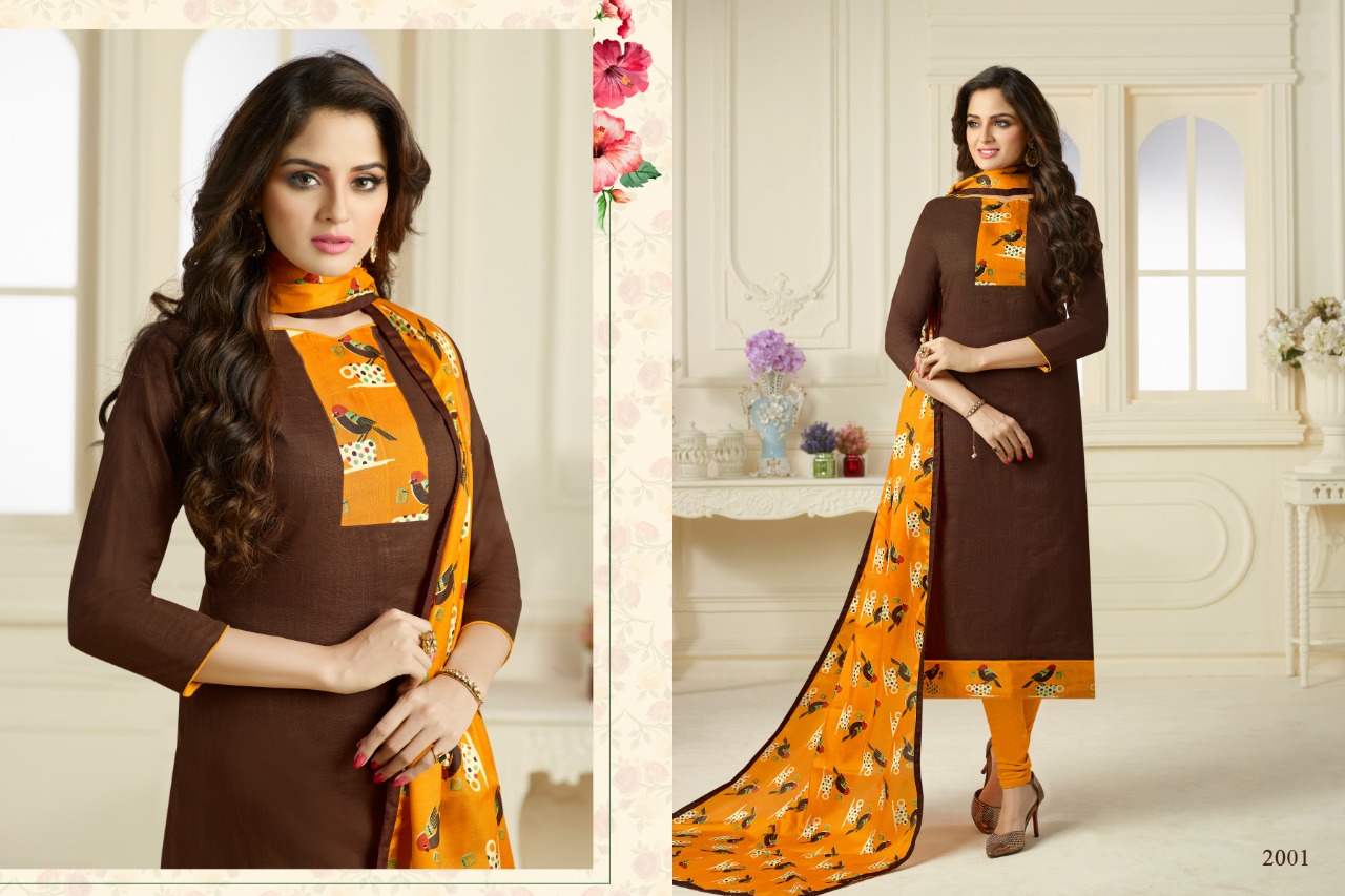 Ruhani Vol-2 By Alpha Textile 2001 To 2012 Series Beautiful Stylish Fancy Colorful Casual Wear & Ethnic Wear Slub Cotton Printed Dresses At Wholesale Price