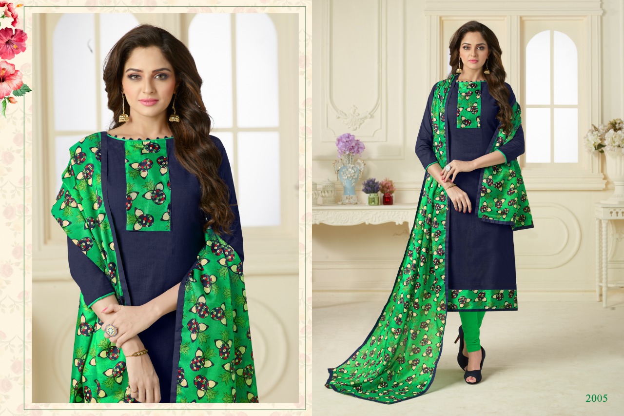 Ruhani Vol-2 By Alpha Textile 2001 To 2012 Series Beautiful Stylish Fancy Colorful Casual Wear & Ethnic Wear Slub Cotton Printed Dresses At Wholesale Price