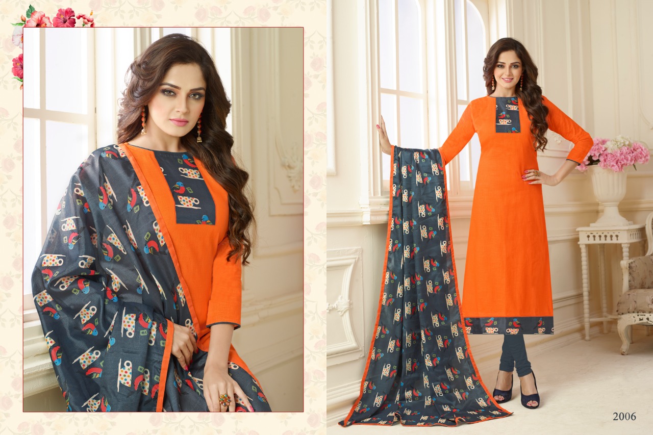 Ruhani Vol-2 By Alpha Textile 2001 To 2012 Series Beautiful Stylish Fancy Colorful Casual Wear & Ethnic Wear Slub Cotton Printed Dresses At Wholesale Price