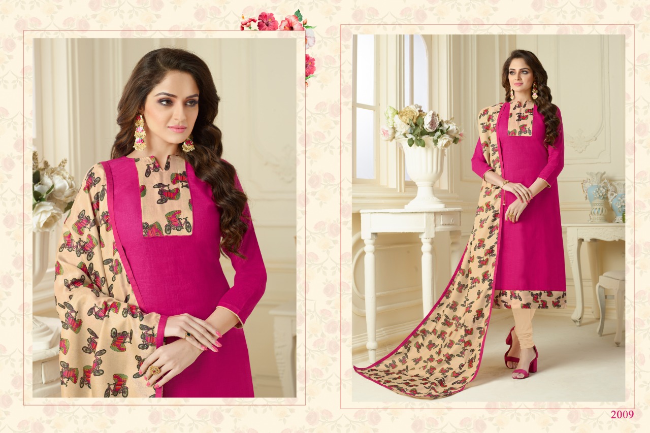 Ruhani Vol-2 By Alpha Textile 2001 To 2012 Series Beautiful Stylish Fancy Colorful Casual Wear & Ethnic Wear Slub Cotton Printed Dresses At Wholesale Price