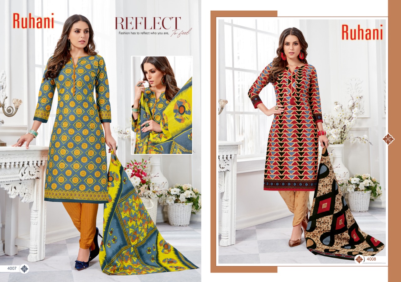 Ruhani Vol-4 By Ganesha 4005 To 4016 Series Beautiful Suits Stylish Fancy Colorful Casual Wear & Ethnic Wear & Ready To Wear Cotton Dresses At Wholesale Price