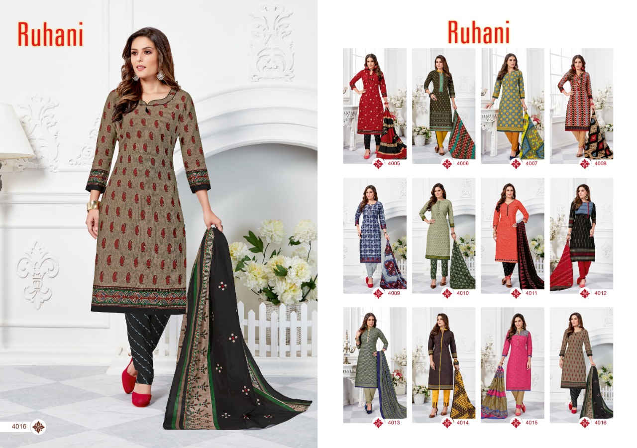 Ruhani Vol-4 By Ganesha 4005 To 4016 Series Beautiful Suits Stylish Fancy Colorful Casual Wear & Ethnic Wear & Ready To Wear Cotton Dresses At Wholesale Price