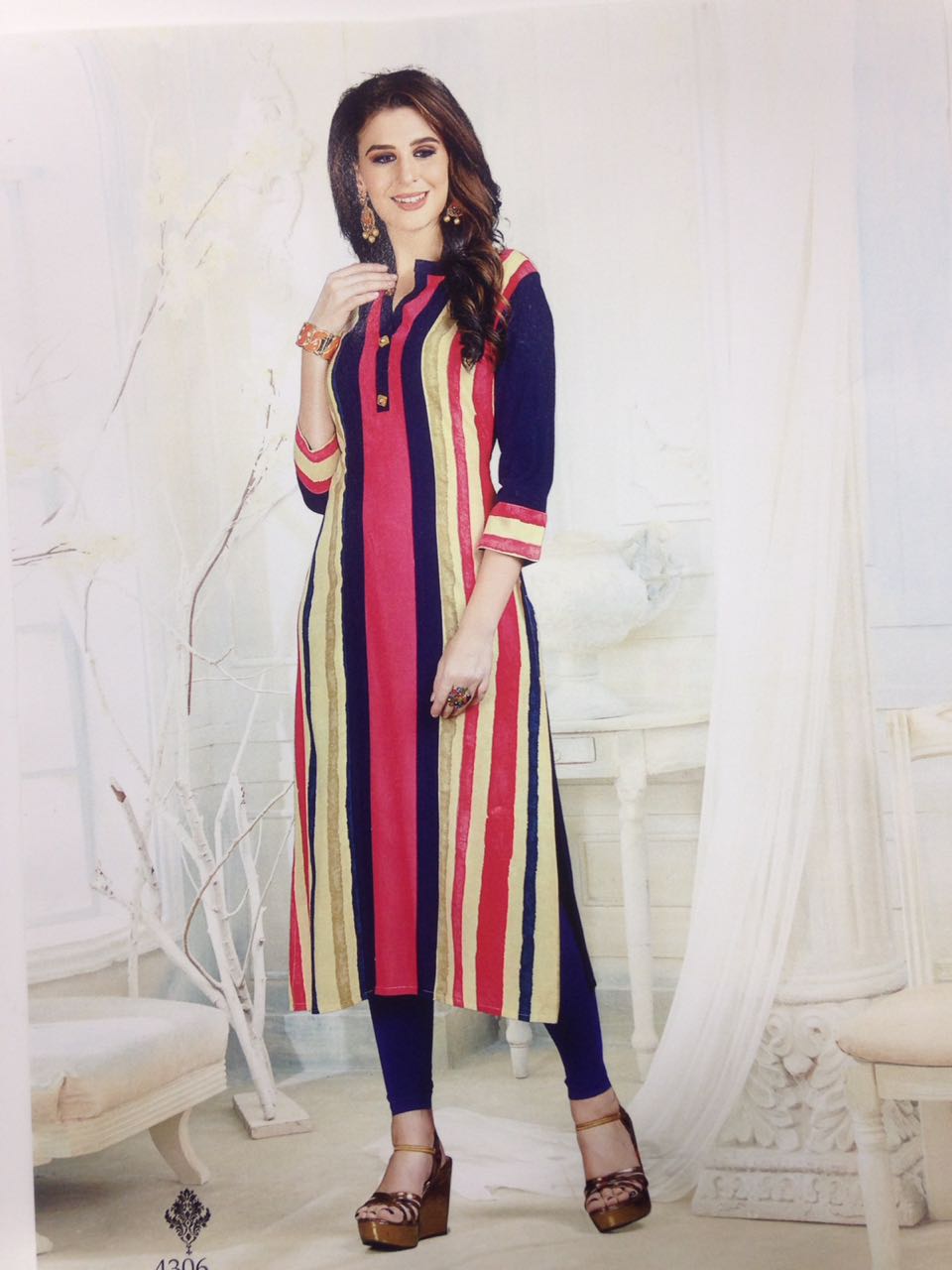 Ruhani By Tisha 4301 To 4306 Series Beautiful Stylish Fancy Colorful Casual Wear & Ethnic Wear Collection Rayon Printed Kurtis At Wholesale Price