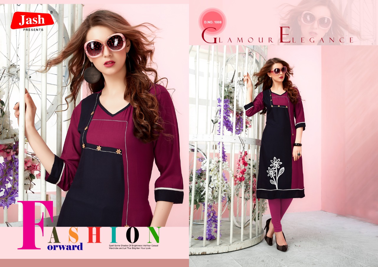 Ruhani Cool-5 By Jash 1001 To 1008 Series Beautiful Collection Suits Stylish Fancy Colorful Casual Wear & Ethnic Wear Rayon Kurtis At Wholesale Price