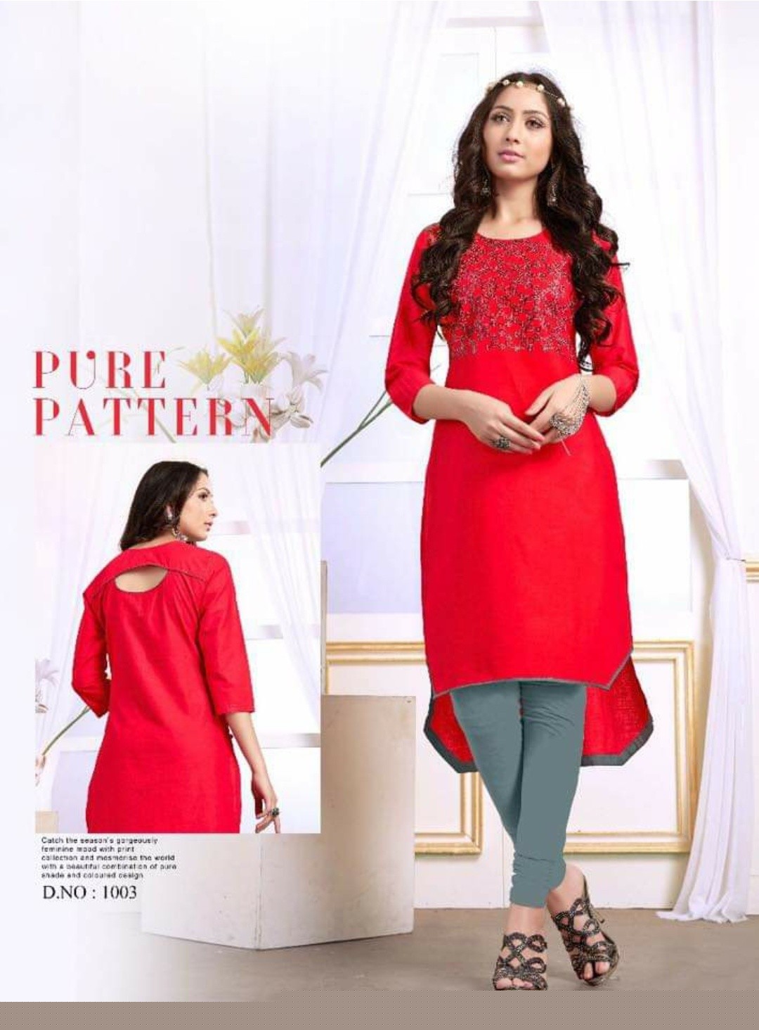 Ruhi By Ishaani Lifestyle 1001 To 1010 Series Beautiful Stylish Colorful Fancy Party Wear & Ethnic Wear & Ready To Wear Cotton Slub Kurtis At Wholesale Price