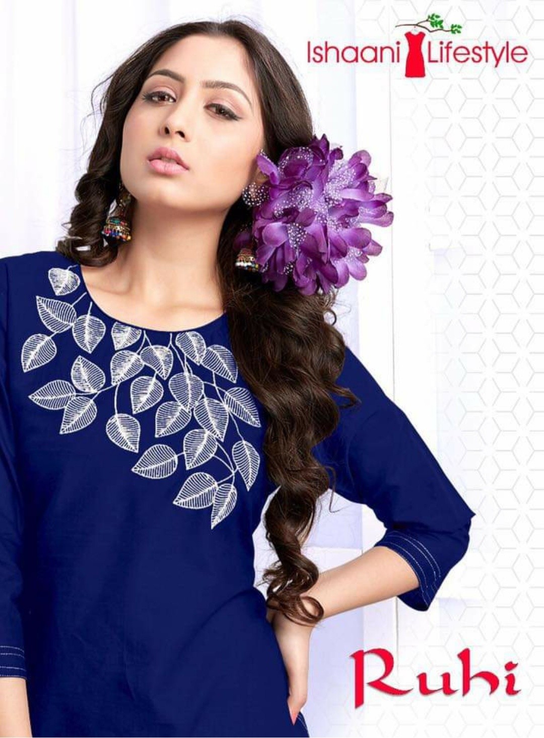 Ruhi By Ishaani Lifestyle 1001 To 1010 Series Beautiful Stylish Colorful Fancy Party Wear & Ethnic Wear & Ready To Wear Cotton Slub Kurtis At Wholesale Price