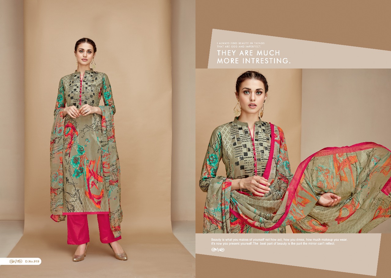 Russian By Ganesh Fashion 913 To 922 Series Beautiful Suits Stylish Fancy Colorful Casual Wear & Ethnic Wear Cambric Printed Dresses At Wholesale Price