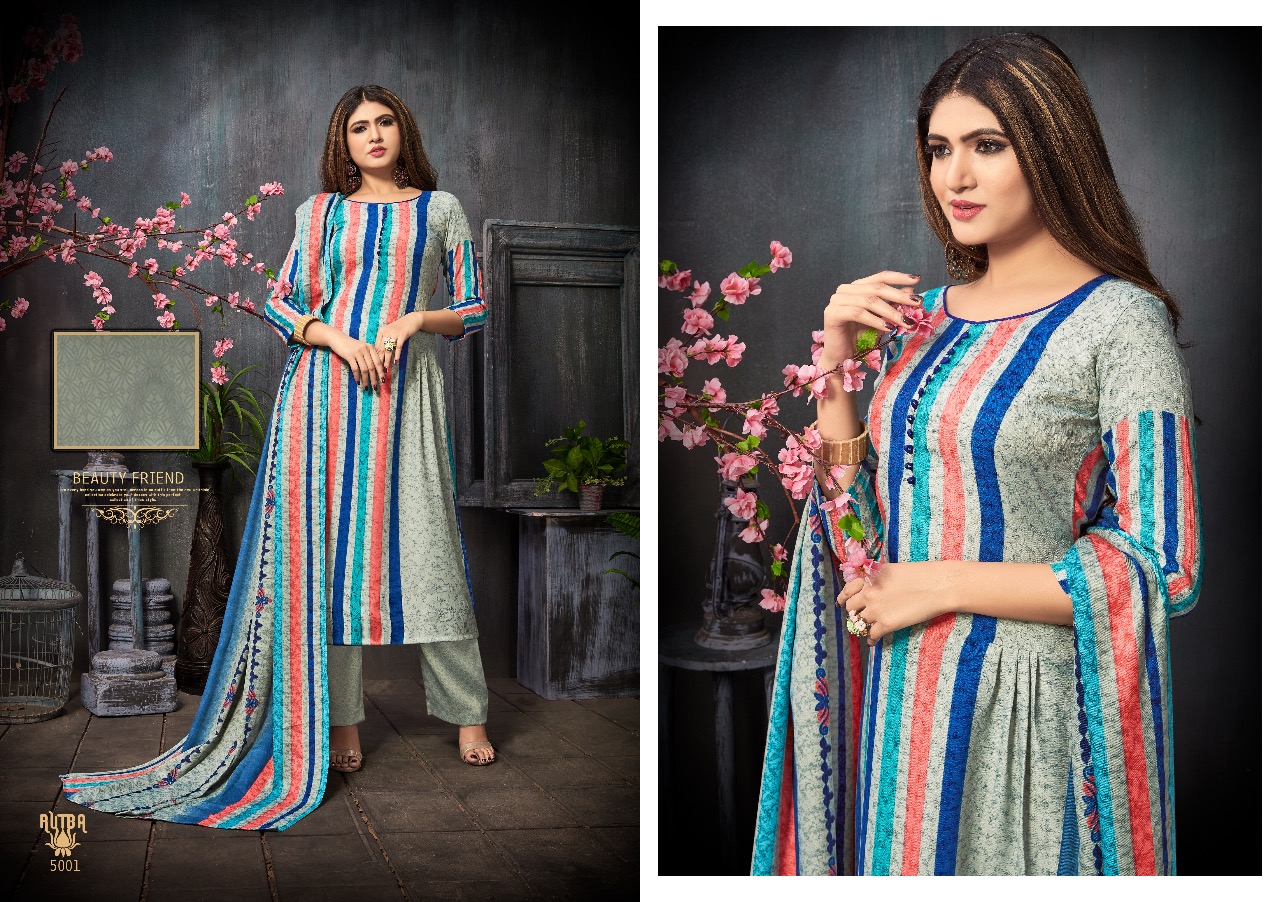 Rutba By Shri Vijay 5001 To 5010 Series Winter Collection Suits Beautiful Stylish Fancy Colorful Winter Wear & Ethnic Wear Pure Pashmina Printed Dresses At Wholesale Price