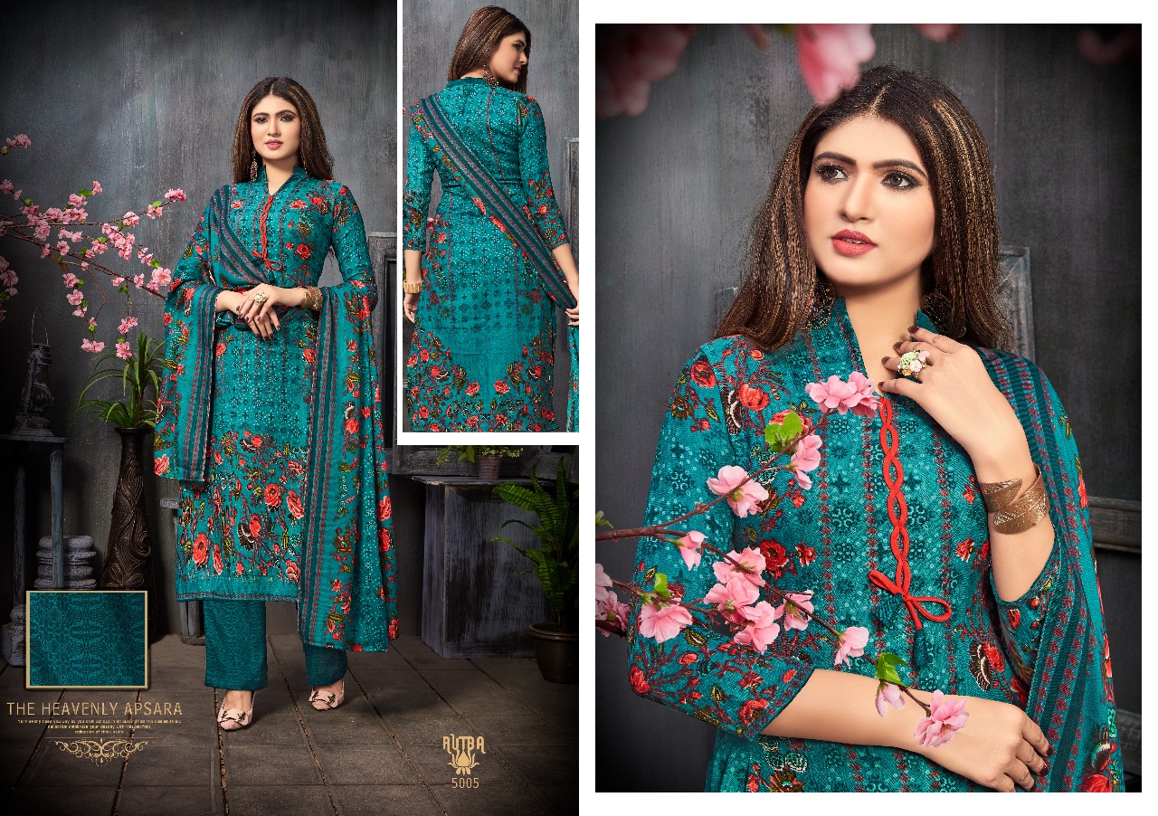 Rutba By Shri Vijay 5001 To 5010 Series Winter Collection Suits Beautiful Stylish Fancy Colorful Winter Wear & Ethnic Wear Pure Pashmina Printed Dresses At Wholesale Price