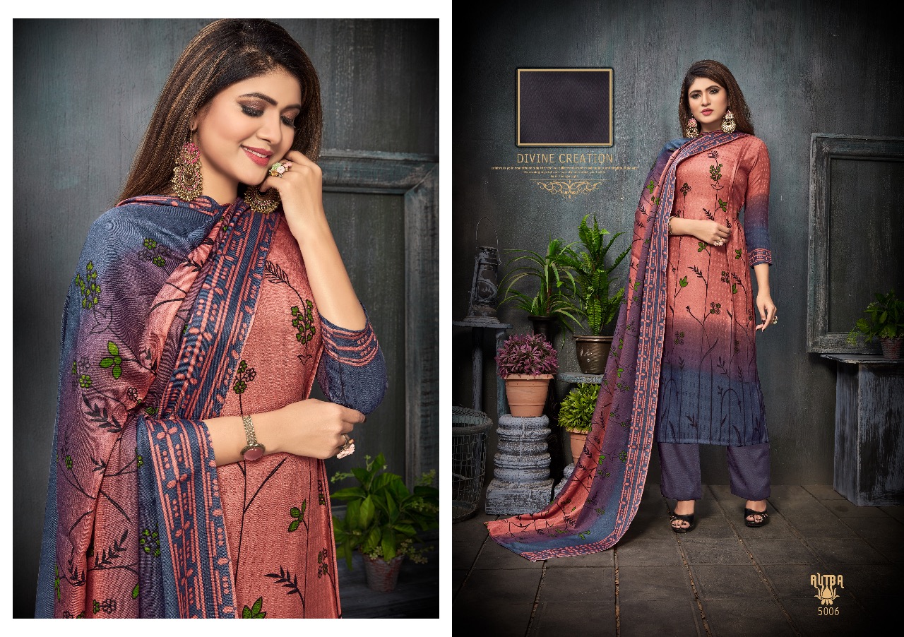 Rutba By Shri Vijay 5001 To 5010 Series Winter Collection Suits Beautiful Stylish Fancy Colorful Winter Wear & Ethnic Wear Pure Pashmina Printed Dresses At Wholesale Price