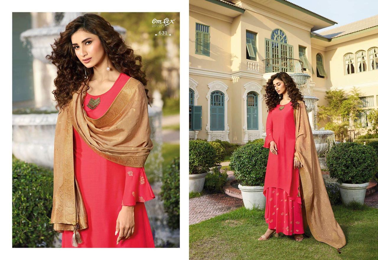 Rutwaa By Om Tex 631 To 636 Series Beautiful Stylish Colorful Fancy Party Wear & Ethnic Wear & Ready To Wear Muslin Printed Dresses At Wholesale Price