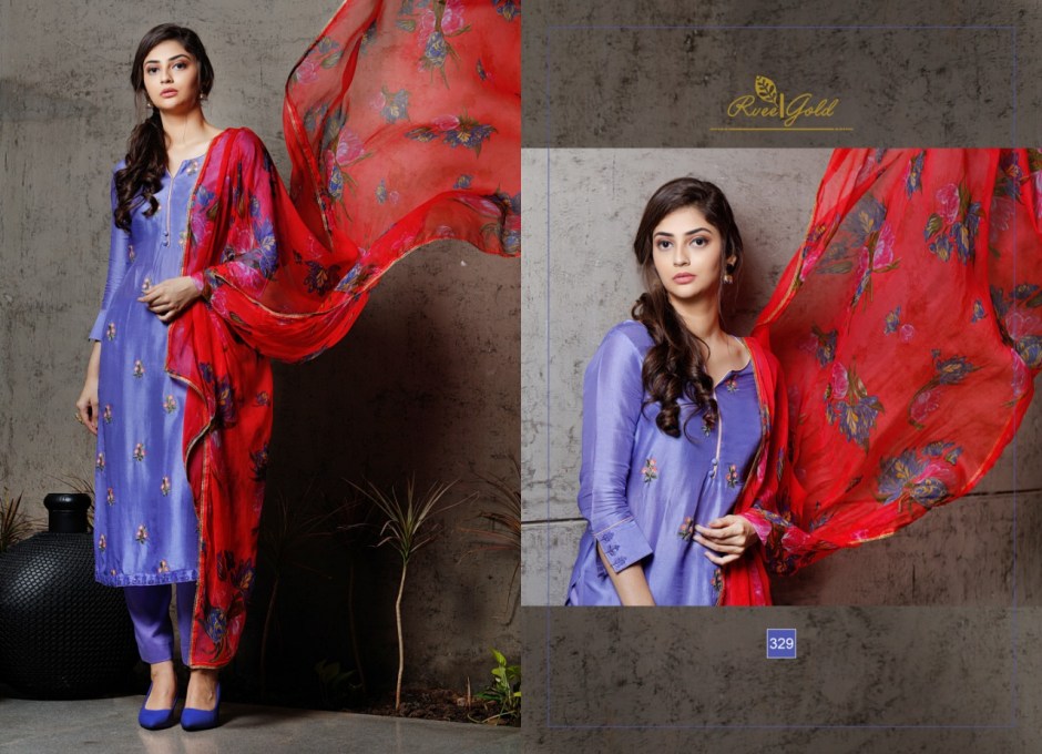 Rvee Gold Hit Designs By Rvee Gold Beautiful Stylish Fancy Colorful Casual Wear & Ethnic Wear Collection Cotton Lawn Embroidered Dresses At Wholesale Price