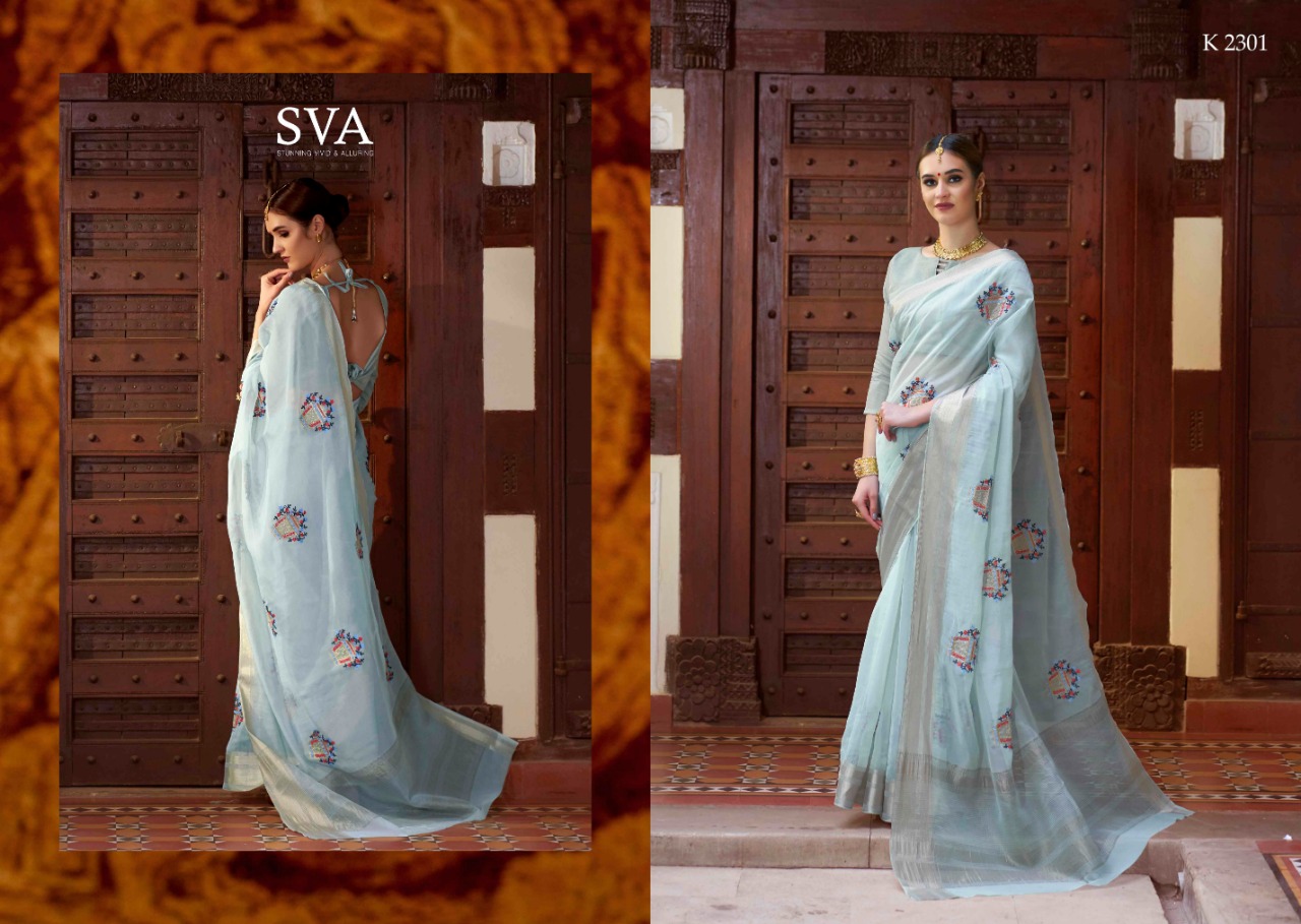 Saahitya By Sva 2301 To 2308 Series Indian Traditional Wear Collection Beautiful Stylish Fancy Colorful Party Wear & Occasional Wear Pure Organza Embroidered Sarees At Wholesale Price